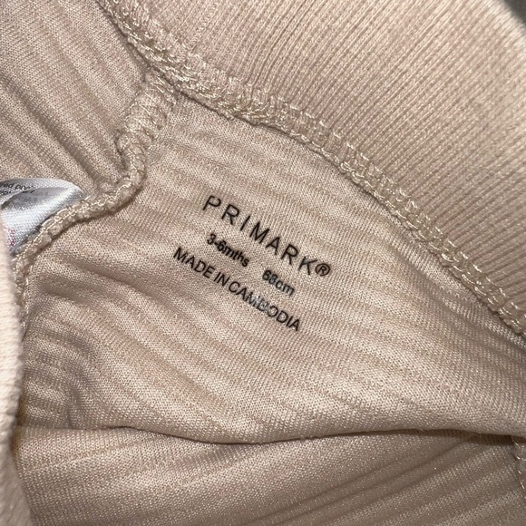 ‼️NWOT: Primark Ribbed Beige Matching Sweat Set - 3-6 M - Picture 5 of 7
